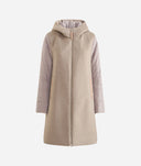 Alviero Martini Cappotto imbottito in panno misto lana e nylon Nocciola