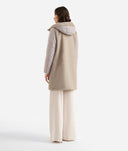 Alviero Martini Cappotto imbottito in panno misto lana e nylon Nocciola