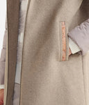 Alviero Martini Cappotto imbottito in panno misto lana e nylon Nocciola