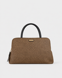 Borbonese URBAN Borsa a mano in tela rivestita Op e Pelle