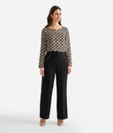 Alviero Martini Pantaloni palazzo con bottoni logati 1ᴬ Classe
