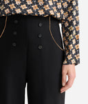 Alviero Martini Pantaloni palazzo con bottoni logati 1ᴬ Classe