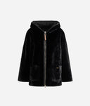 Alviero Martini Giubbotto midi reversibile in eco pelliccia Nero