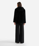 Alviero Martini Giubbotto midi reversibile in eco pelliccia Nero