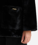 Alviero Martini Giubbotto midi reversibile in eco pelliccia Nero