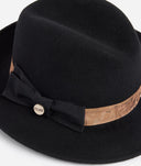 Alviero Martini Cappello in feltro con fiocco Nero